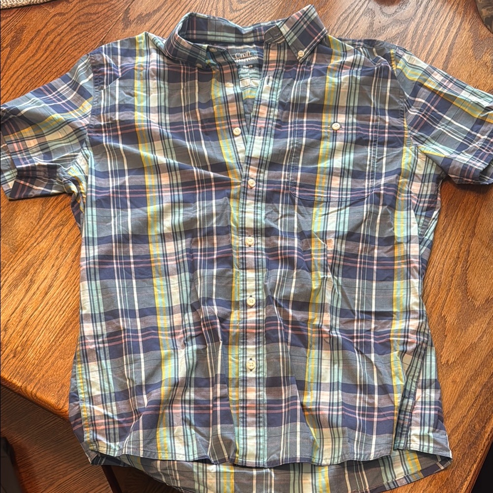 Croft & Barrow Multicolor Plaid Slim Fit Shirt